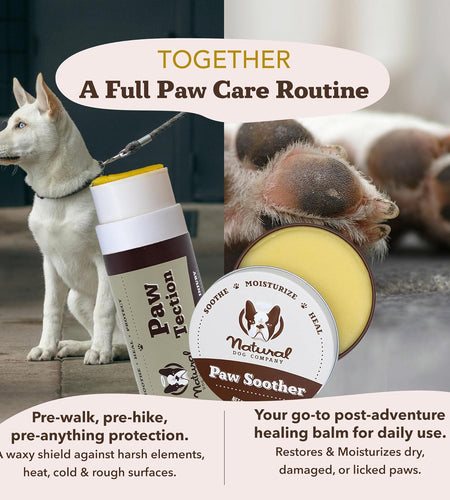 Pawtection Dog Paw Balm, Protects Paws from Hot Surfaces, Sand, Salt, & Snow, Organic, All Natural Ingredients