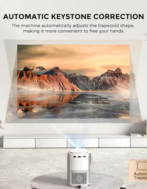 Load image into Gallery viewer, 1920 X 1080 Full HD Wifi Bluetooth Mini Portable Projector with 9000-Lumens Handheld &amp; Compatible HDMI USB, Audio Port
