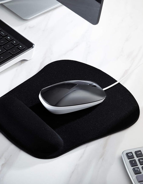 Load image into Gallery viewer, Mouse Pad Wrist Support Comfortable Ergonomic Wrist Rest Memory Foam Mousepad, Cushion &amp; Pain Relief Mouse Pads, for Computer, Laptop, Home &amp; Office Non-Slip Rubber Base, Black
