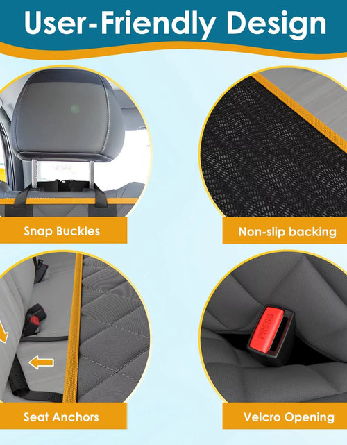Load image into Gallery viewer, Dog Seat Cover – Waterproof &amp; Nonslip Hammock for Dogs with Mesh Window &amp; Seat Belt
