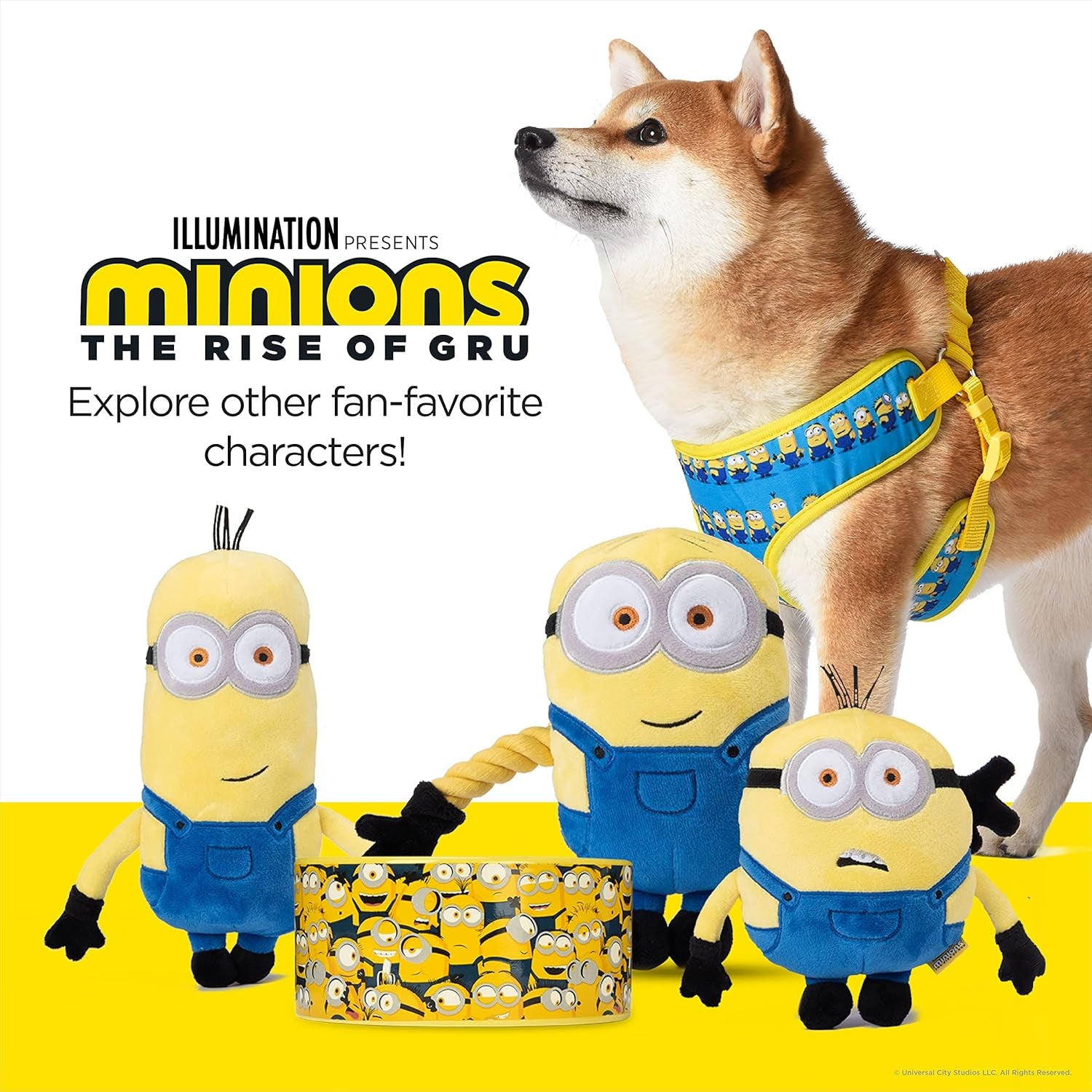 Dog Harness, Medium, Blue  in a Row | Comfortable Mesh No-Pull Dog Harness| Gifts for  Fans and Their Pets | Officially Licensed Pet Product from Universal Studios