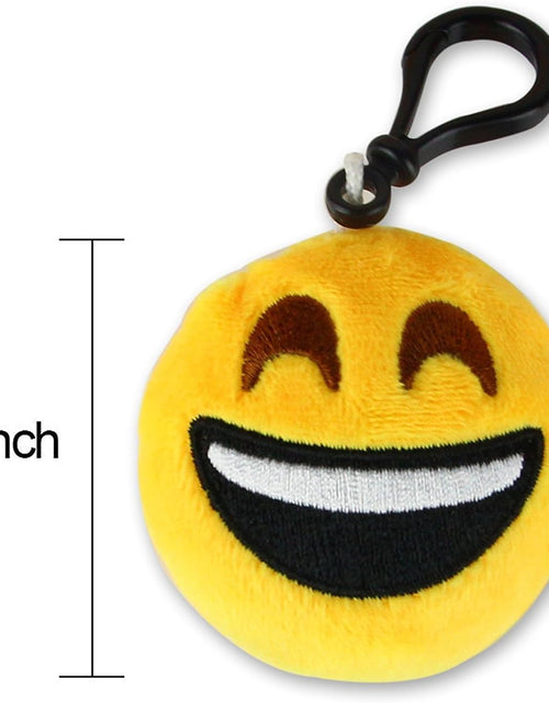 Load image into Gallery viewer, Emoticon Keychain Mini Cute Plush Pillows, Party Favors for Kids Valentine&#39;S Day Gifts / Birthday Party Supplies, Emoticon Gifts Toys Carnival Prizes for Kids (64 Pack)
