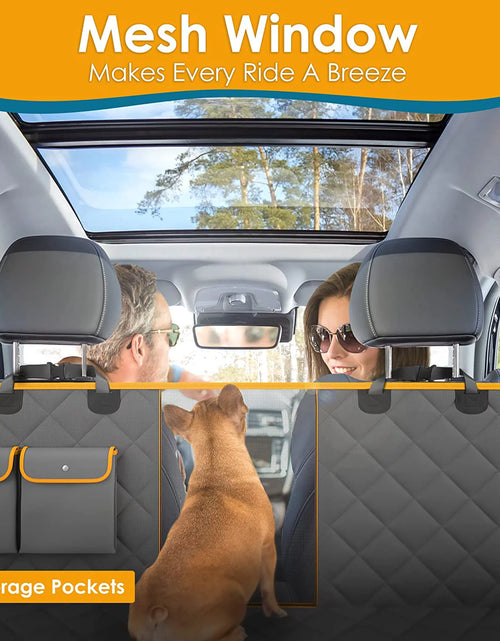 Load image into Gallery viewer, Dog Seat Cover – Waterproof &amp; Nonslip Hammock for Dogs with Mesh Window &amp; Seat Belt
