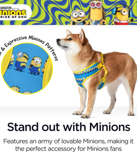 Dog Harness, Medium, Blue  in a Row | Comfortable Mesh No-Pull Dog Harness| Gifts for  Fans and Their Pets | Officially Licensed Pet Product from Universal Studios