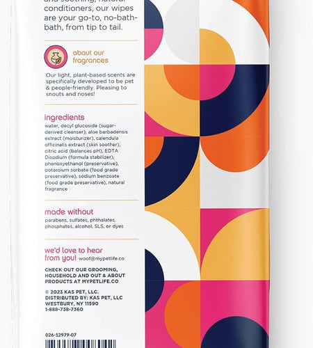 PL360 Dog Grooming Wipes for Cleansing & Deodorizing | Pet Wipes for Dogs, Cats, Puppies & Kittens | Mandarin Scent | Eco Friendly, Natural and Safe Ingredients