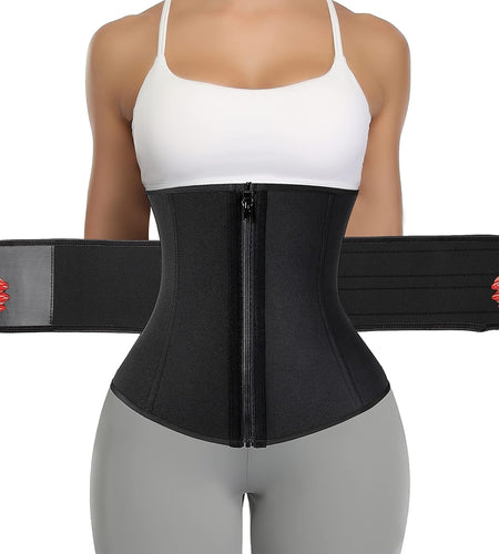 Neoprene Sauna Waist Trainer Corset Sweat Belt for Women Compression Cincher Band Workout Fitness Back Support