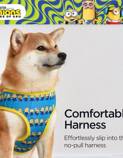Load image into Gallery viewer, Dog Harness, Medium, Blue  in a Row | Comfortable Mesh No-Pull Dog Harness| Gifts for  Fans and Their Pets | Officially Licensed Pet Product from Universal Studios
