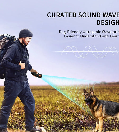Ultrasonic anti Barking Device, Handheld Dog Bark Deterrent Device Stops Bad Behavior, Alternative to Painful Dog Shock Collar