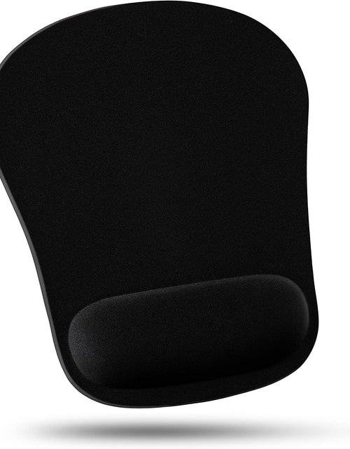 Load image into Gallery viewer, Mouse Pad Wrist Support Comfortable Ergonomic Wrist Rest Memory Foam Mousepad, Cushion &amp; Pain Relief Mouse Pads, for Computer, Laptop, Home &amp; Office Non-Slip Rubber Base, Black

