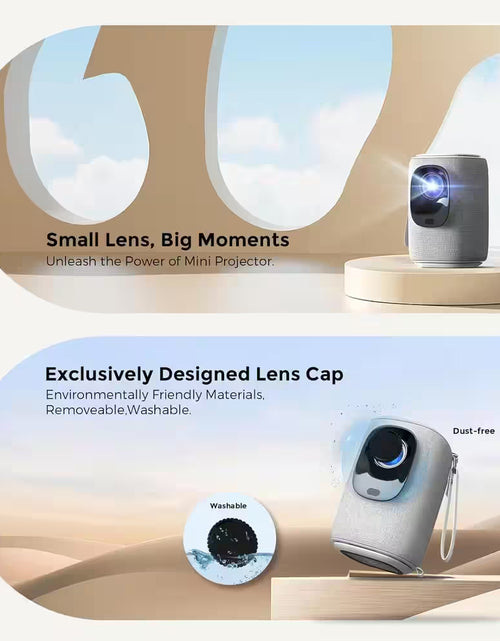 Load image into Gallery viewer, 1920 X 1080 Full HD Wifi Bluetooth Mini Portable Projector with 9000-Lumens Handheld &amp; Compatible HDMI USB, Audio Port
