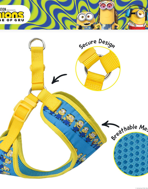 Load image into Gallery viewer, Dog Harness, Medium, Blue  in a Row | Comfortable Mesh No-Pull Dog Harness| Gifts for  Fans and Their Pets | Officially Licensed Pet Product from Universal Studios
