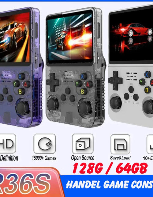 Load image into Gallery viewer, R35S plus R36S Retro Handheld Video Game Console Linux System 3.5 Inch IPS Screen Portable Pocket Video Player 64GB 128GB Games
