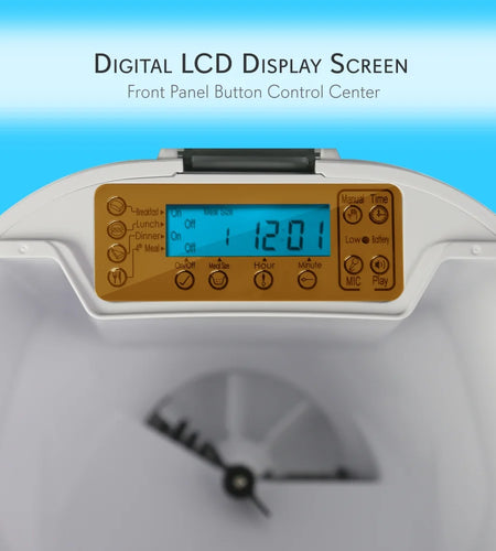 SLAPF30 - Smart Automatic Cat & Dog Food Dispenser - Digital Pet Feeder with Voice Message Playback