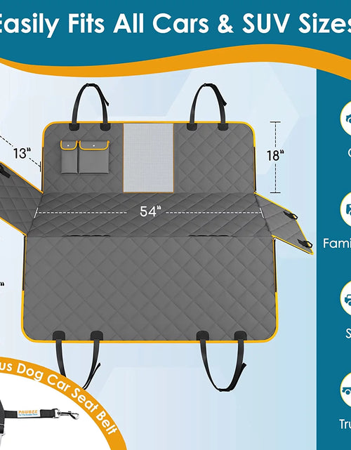 Load image into Gallery viewer, Dog Seat Cover – Waterproof &amp; Nonslip Hammock for Dogs with Mesh Window &amp; Seat Belt
