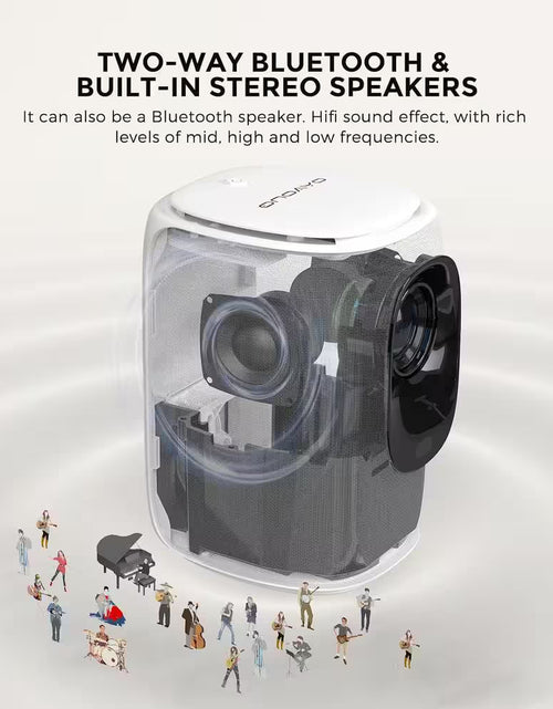Load image into Gallery viewer, 1920 X 1080 Full HD Wifi Bluetooth Mini Portable Projector with 9000-Lumens Handheld &amp; Compatible HDMI USB, Audio Port
